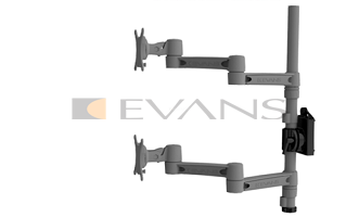 E-Arm，显示器手臂，宜闻斯，evans，显示器支架，控制台显示器支架，双层显示器支架